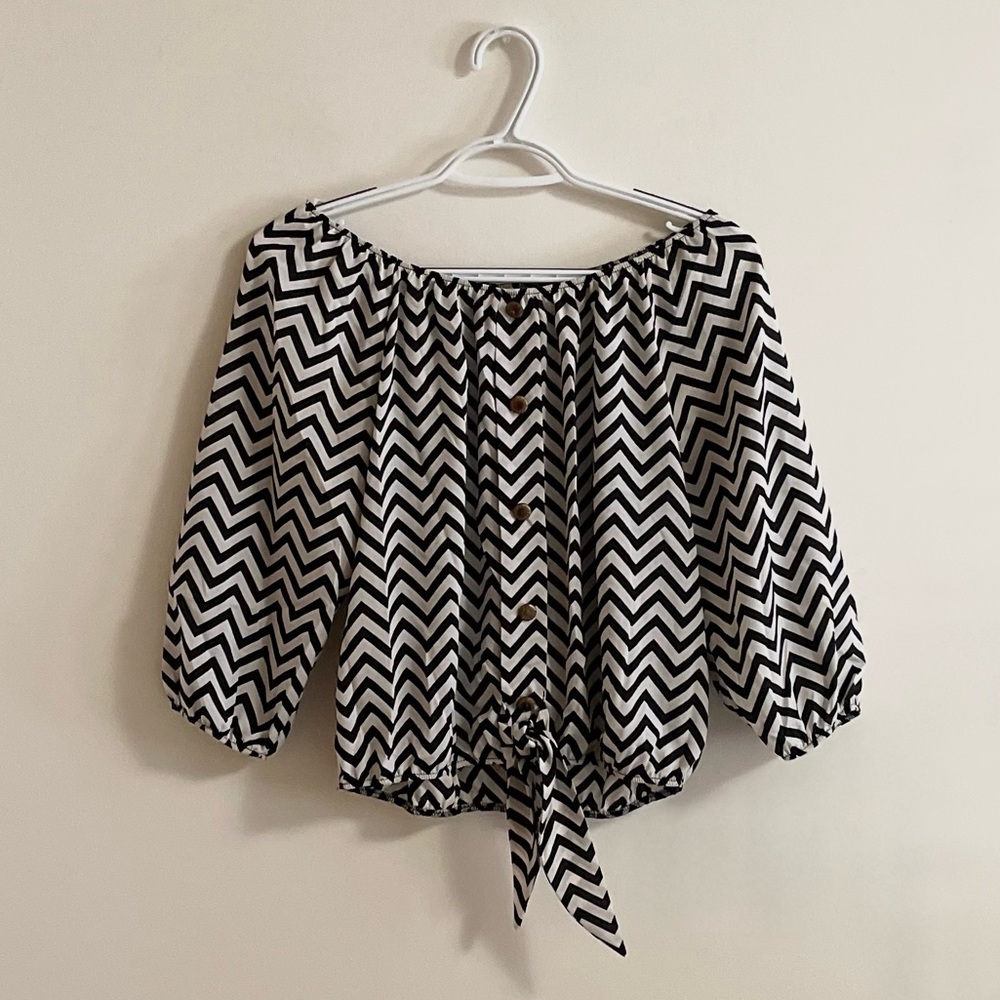 VINTAGE Chevron Blouse